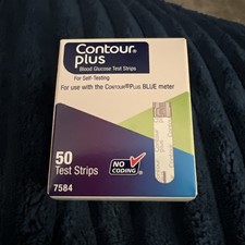 Tiras reactivas de glucosa en sangre Contour Plus 50 unidades nuevas en caja caduca 31/07/27