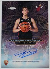 2025-26 Topps Chrome Chromographs #CHR-KAJ RC Autograph Kasparas Jakucionis Heat