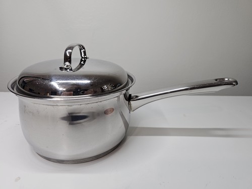 Vintage Belgique 2 Quart Edelstahl Kochtopf Topf Belgien Deckel Kochgeschirr