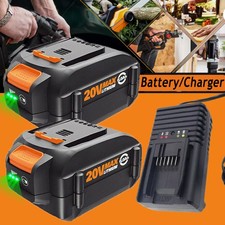1-2Pack For WORX 20V MAX Extend Lithium 6.0Ah Battery or Charger WA3520 WA3525