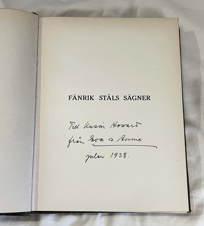1927 Finnish Book, “Fanrik Stals Sagner”, by Johan Ludvig Runeberg. - Image 2 of 4