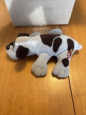 Pound Puppies Plush 7.5" Pet - Gray Dog with Brown Spots - 1985 - TONKA