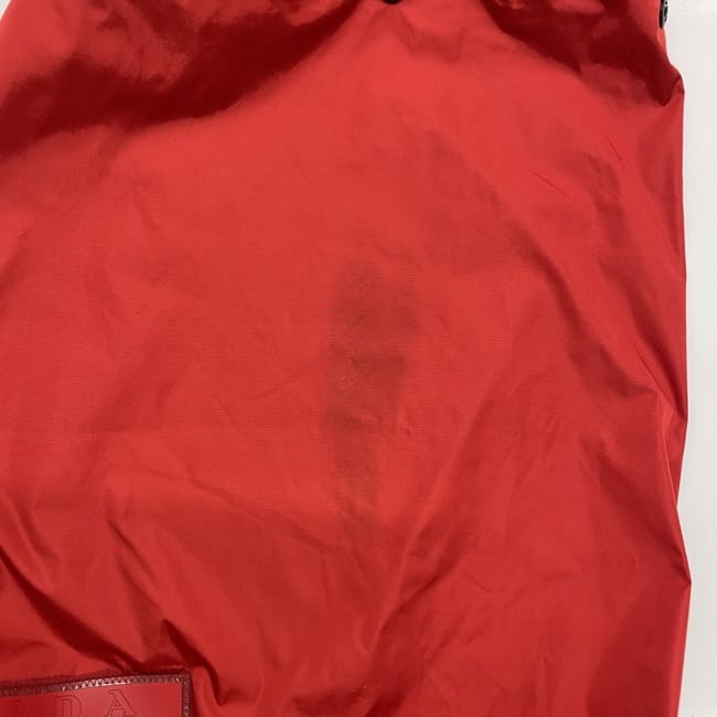 Prada Sports Nylon Drawstring Bag Red Casual Vintage Authentic