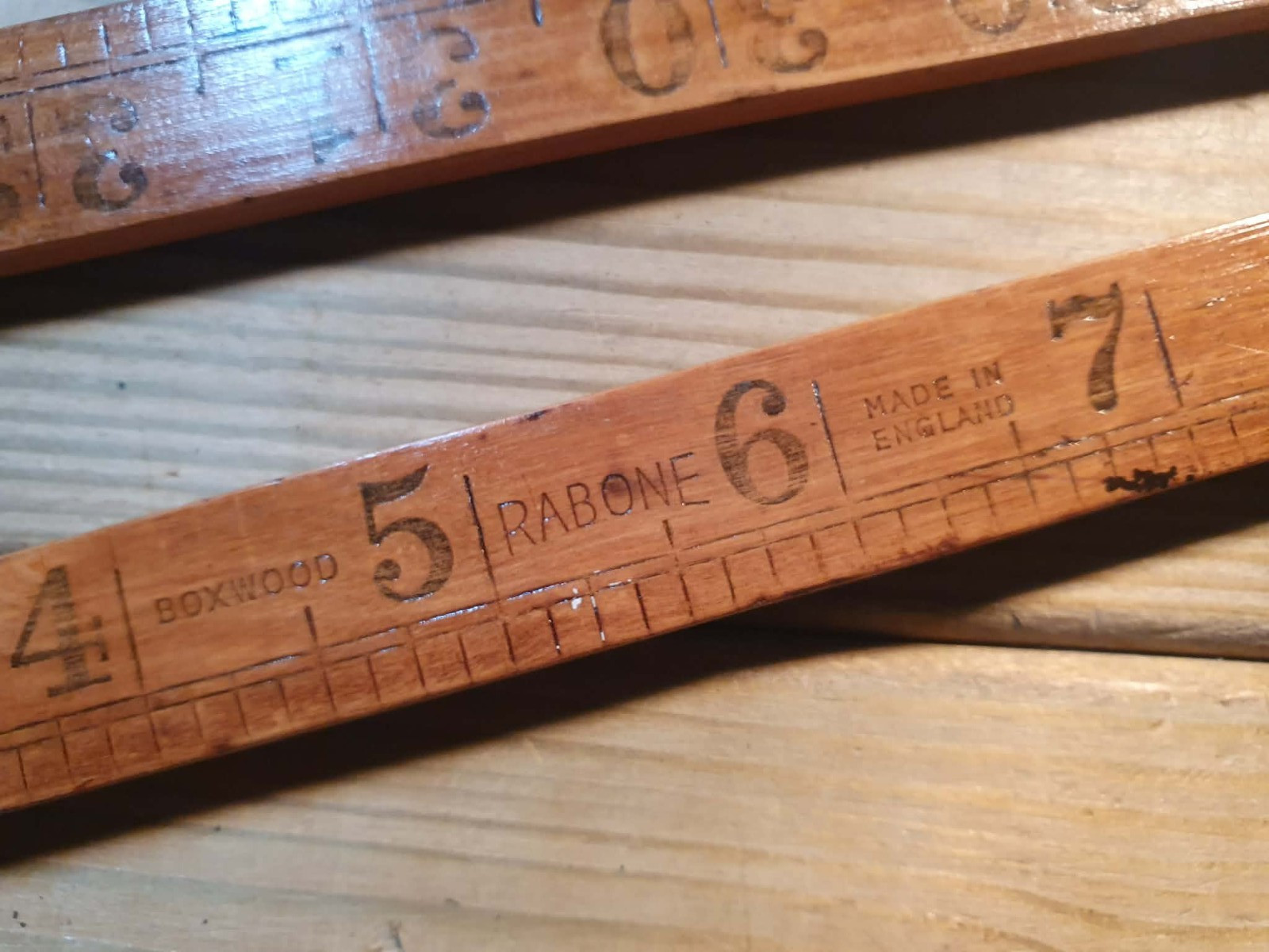 Vintage Rabone No. 1167 Boxwood Folding Rule 36" (3ft) – c.1930 Made in England