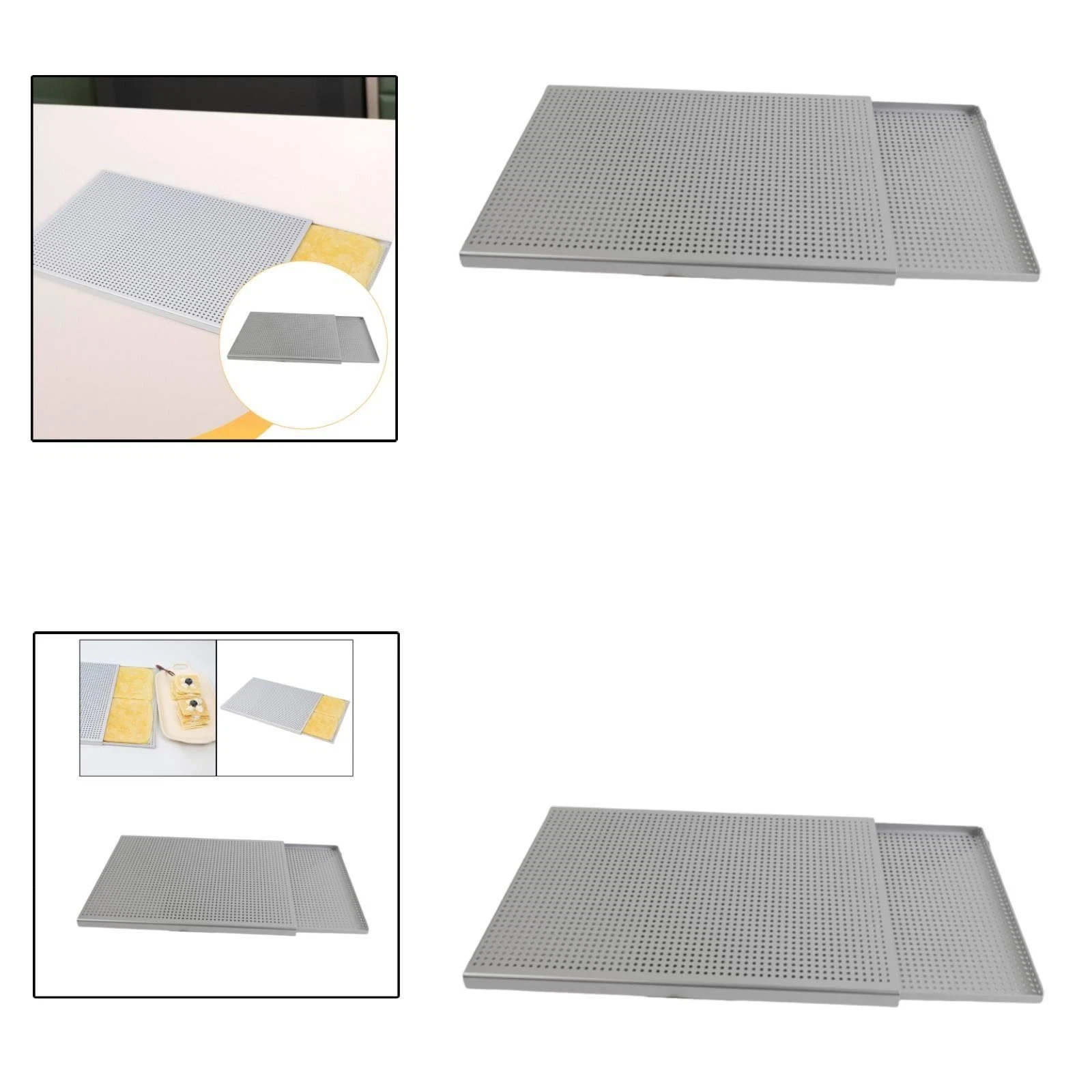Puff Pastry Tray Cookie Sheets Aluminum Alloy, Perforated Pan Mille Feuille
