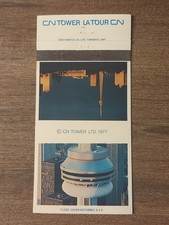 Vtg. The CN Tower, Toronto Matchcover (Z10)