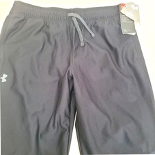 Under Armour Boys Black HeatGear Brawler Tapered Pants YXL 1329401 New With Tags