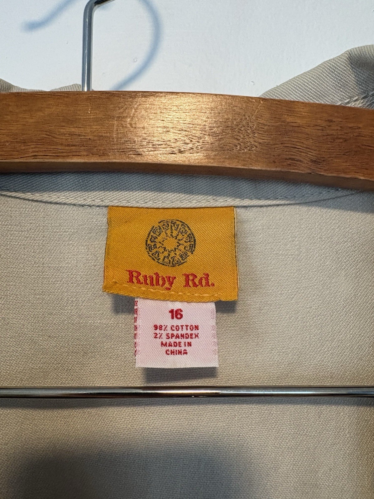 Ruby Rd. Beige Khaki Button Up Jacket With Beaded… - image 2