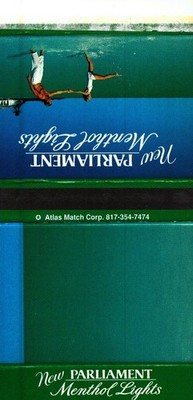 New Parliment Menthol Lights, Vintage  Matchbook Cover