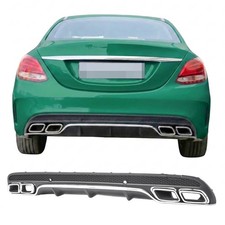 Heckdiffusor Diffusor Auspuff Chrom Endrohr für Mercedes W205 S205 m. AMG-Line Heckdiffusor Diffusor Auspuff Chrom Endrohr für Mercedes W205 S205 m. AMG-Line