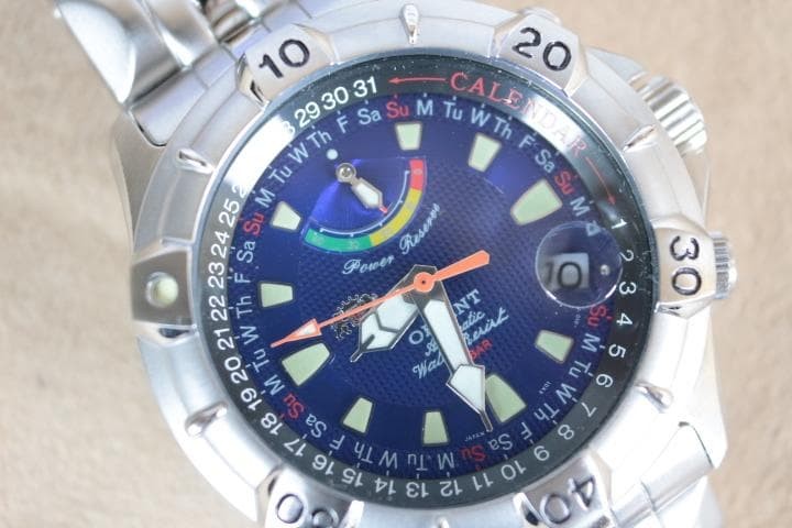Orient M-Force Automatic Watch Blue Dial Stainles… - image 3
