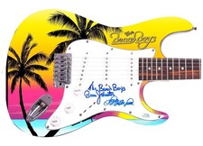 Beach Boys Mike Love Bruce Johnston Autographed Graphics Guitar Exact Proof ACOA