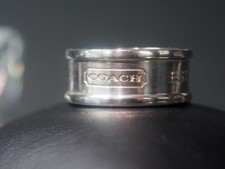 Vintage Authentic COACH Sterling Silver Wide ...