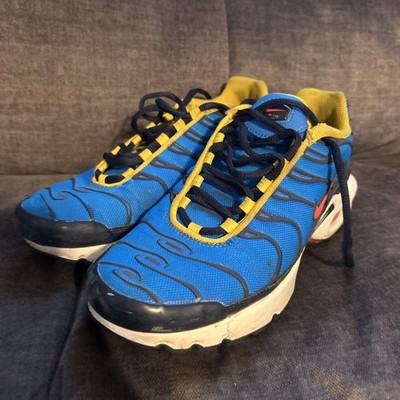 Nike Air Plus Youth 6Y Photo Blue Brigth Crimson Shoes Sneakers CI5676 400 Kids