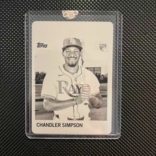 2025 Topps Archives Chandler Simpson #27 RC Black Printing Plate 1/1 (KK