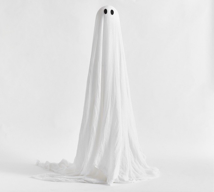 NEW in Original Box POTTERY BARN Lit Ghost, XL Lit Ghost- 6’ H x 19 Diam., White