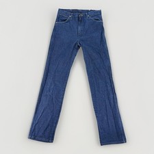VTG Wrangler Jeans Mens 34X36 Dark Blue Denim Cowboy Cut Western Rodeo 13MWZ 90s