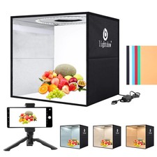 12"x12"x12" Photo Studio Light Box Photography with Desktop Tripod 120 LEDs...