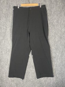 DryJoys by FootJoy Golf Pants Mens Size Large Black Weather Snap Side Zip Leg