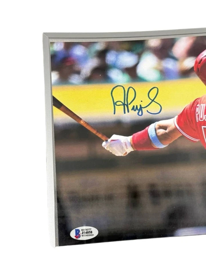 Foto firmada por Albert Pujols 8x10 autografiada autenticación BAS Foto 3 de 4