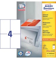 Avery Zweckform Universal-Etiketten, 105 X 148 Mm, Weiß 1 Bis 40X Spare Bis 22%