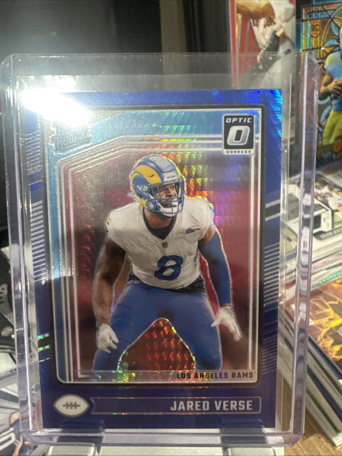 2024 Panini Donruss Optic - Rated Rookie Jared Verse #242 Blue Hyper Prizm (RC)