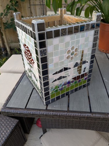 Mosaic Square Planter Mosaic Pot Mosaic Planter - Picture 14 of 21