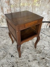 Chevet Table Nuit Style LOUIS XV Bois Tiroir + Case XIXEME Chêne Vintage #D571