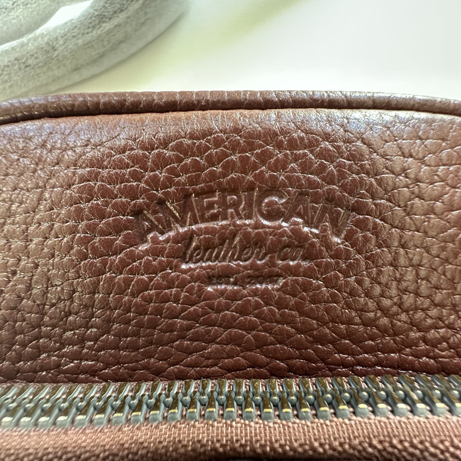 NWT American Leather Co Cleveland Mini Crossbody Bag Brown Pebbled Leather