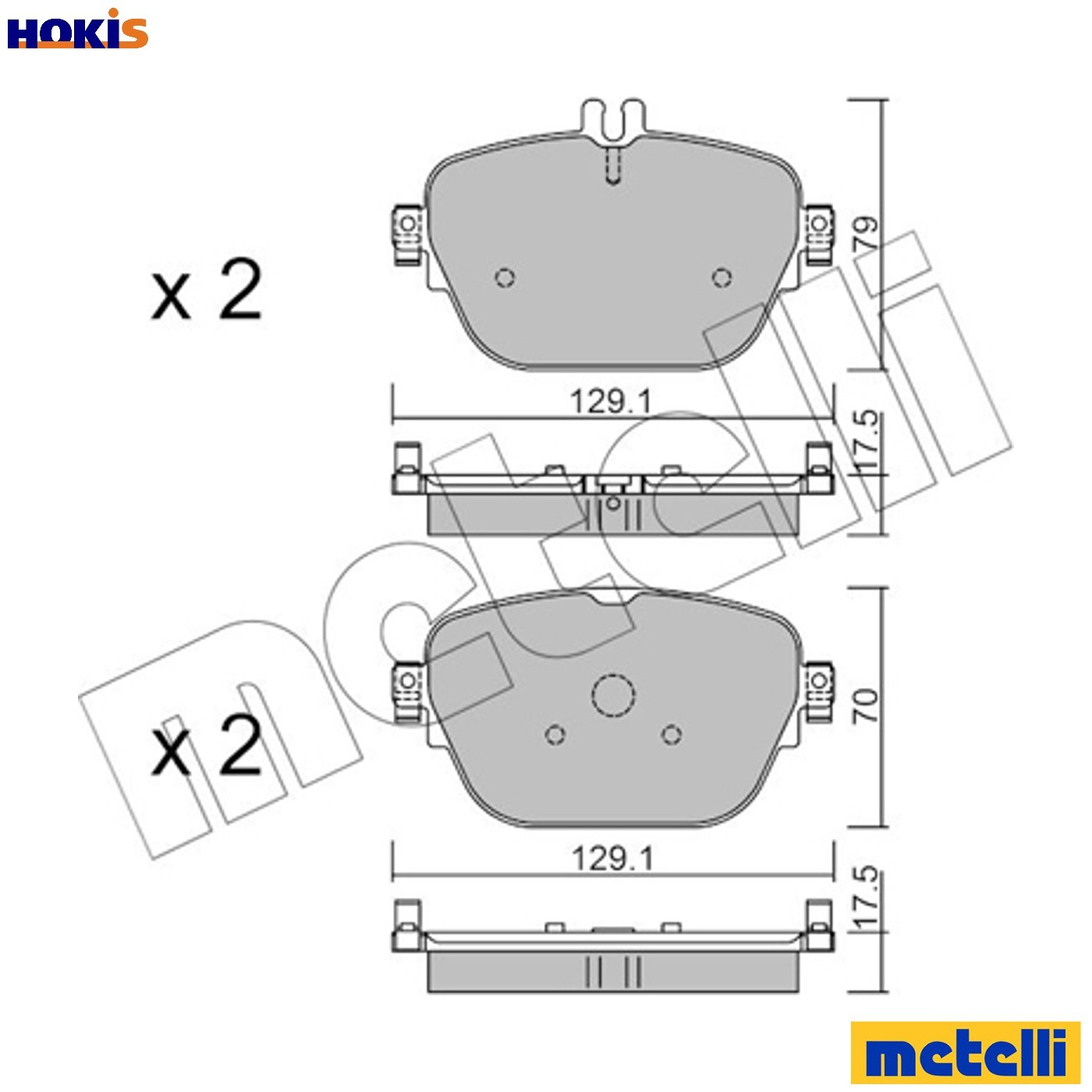 BRAKE PAD SET DISC BRAKE 22-1138-0 FOR MERCEDES-BENZ CLS E-CLASS/Convertible GLC - Image 3