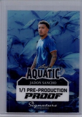 Jadon Sancho 2024 Leaf Soccer 1/1 Pre Production Proof