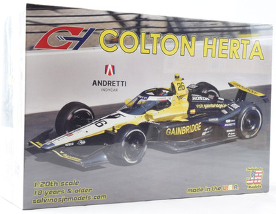 Salvinos JR Models ''Gainbridge'' Colton Herta 2024 Indy 500 IndyCar 1/20 Model