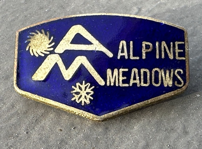 Alpine Meadows Ski Pin Vintage California Hat Pin Souvenir Enamel LOOK 👀