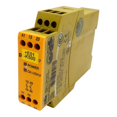 Pilz PNOZ X7 24VACDC 2n/o 774059 24 VAC/DC Sicherheitsschaltgerät -used/Attn.-