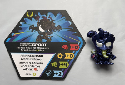 Funko Marvel Battleworld Iridescent Venomized Groot Figure w Card RARE Series 4