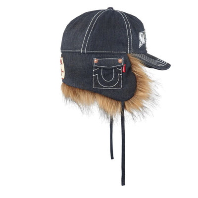 帽子 Supreme x True Religion Earflap 5-Panel SUPREME FW25 TRUE RELIGION EARFLAP 5-PANEL BLACK DIRTY INDIGO PINK