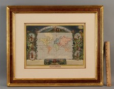 Antique LEVASSEUR French National Illustree Atlas Mercators Celestial World Map