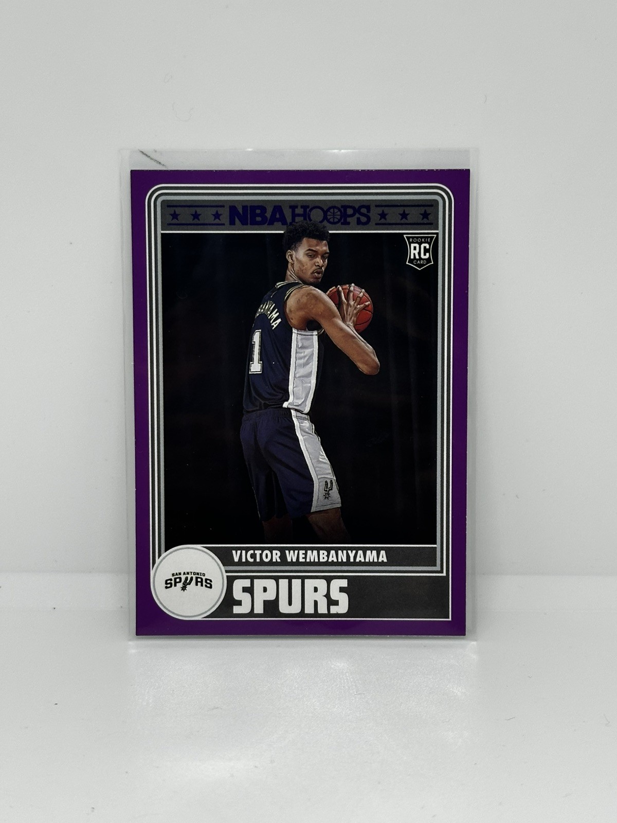 2023-24 Hoops Purple Foil #298 Victor Wembanyama Spurs RC Rookie