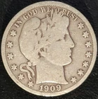 1909 S San Francisco Mint Barber Half Dollar