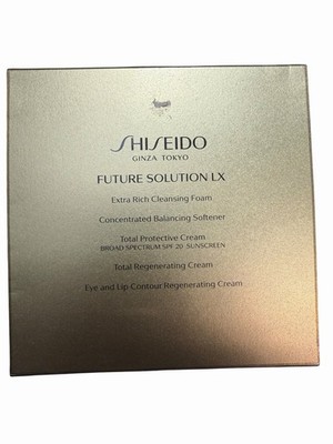 Shiseido Future Solution LX 5Pc Eye Softener Cleanser Day Night Cream Travel Set