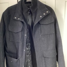 Men’s Overcoat In Black Heavy Cloth ￼