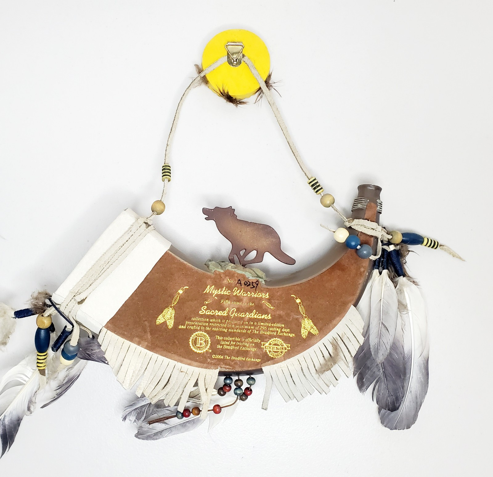 Sacred Guardians Mystic Warriors Native American Horn~Bradford Exchange ~ WOLVES