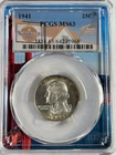 1941 Washington Quarter TONING PCGS MS63 Witter Coin San Francisco Label