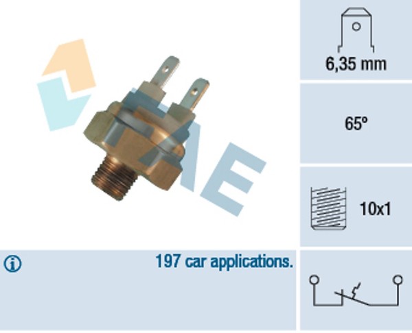 FAE Temperaturschalter KüHlmittelwarnlampe 35440 FüR VW 1G1 1G2 Golf 19E Audi 2-image