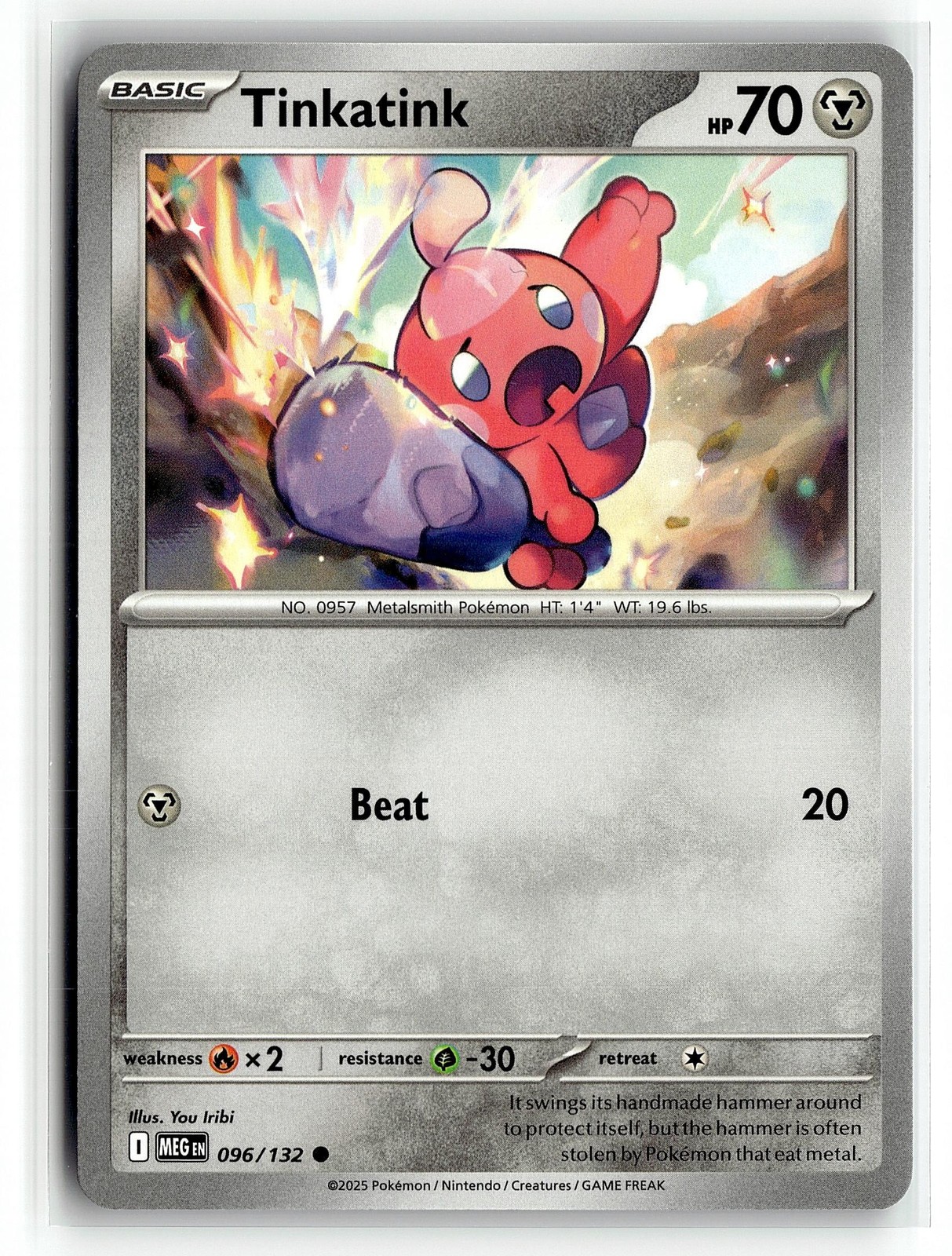 Pokemon: ME01: Mega Evolution Tinkatink #096/132 Common .P2N