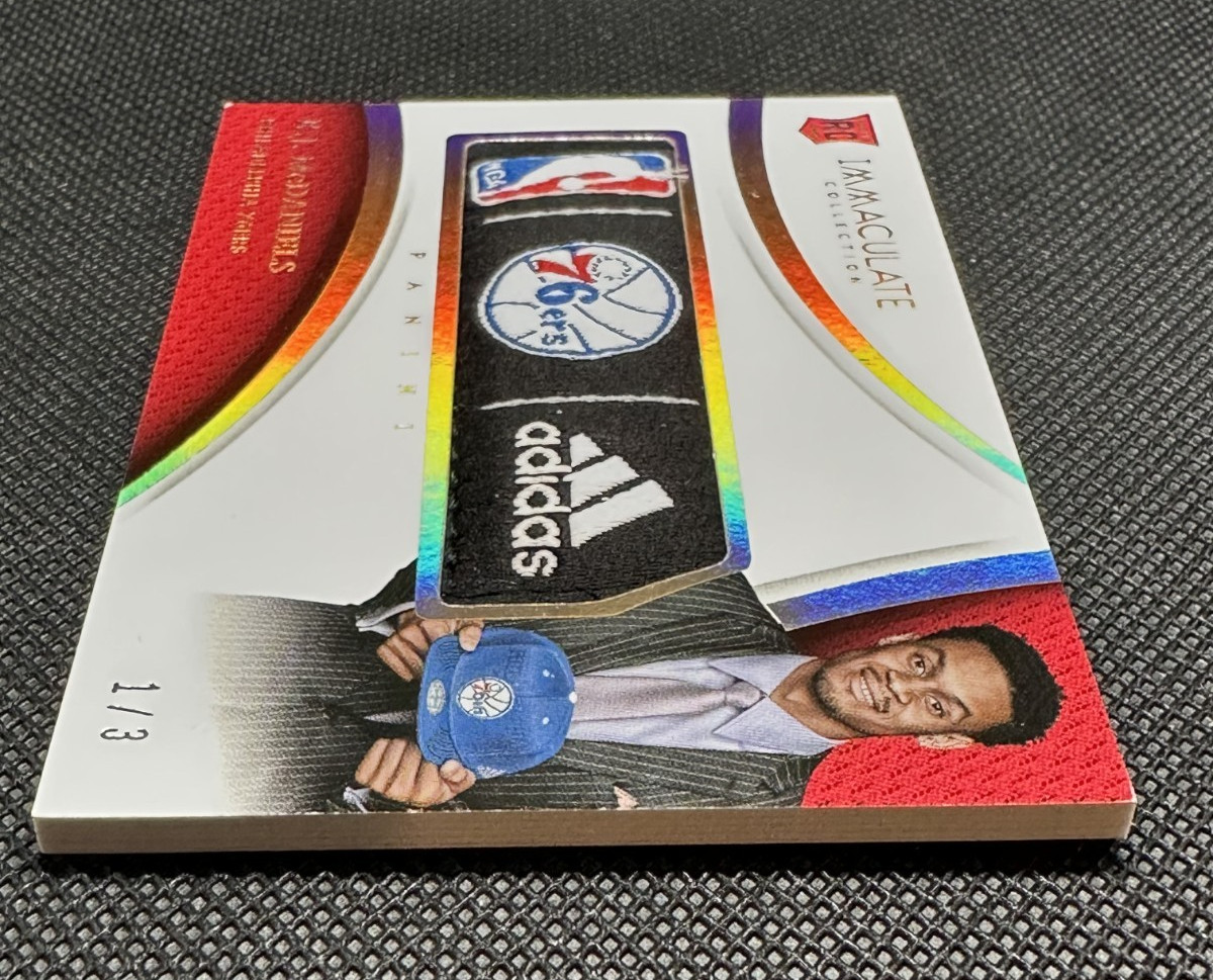 2014 Immaculate PLAYER CAPS LOGOMAN 76ers TEAM LOGO HAT PATCH K McDaniels #'d /3 view 14