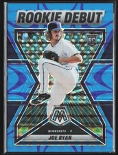 Joe Ryan 2022 Panini Mosaic Rookie Debut Reactive Blue RC /99 #RD-4 Minnesota