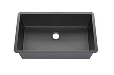 Sinber Undermount 32x19 Stainless steel Single bowl 18 Gauge Kitchen Sink Black