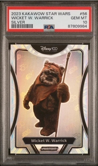 🍿 Star Wars Wicket W. WARRICK *Silver* PSA 10 2023 Kakawow #56 POP 4 🔥 Gem