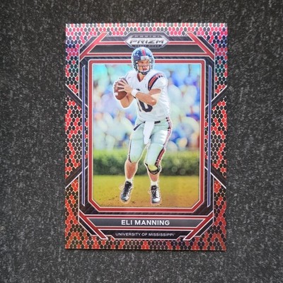 2023 Panini Prizm Draft Picks Snakeskin Eli Manning #37 SSP Ole Miss Rebels